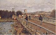 Alfred Sisley Footbridge at Argenteuil, Spain oil painting artist